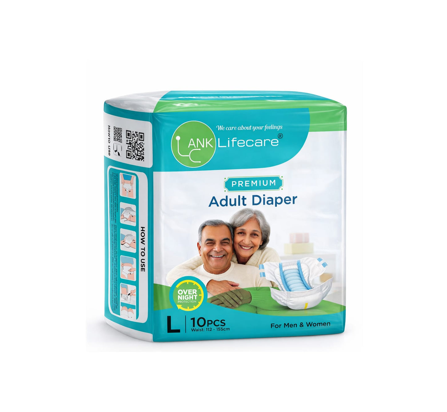 Premium Adult Diaper – Large (112-155cm)