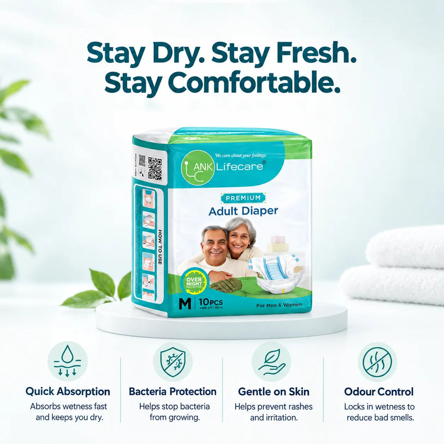 Premium Adult Diapers - Tape Style, Extra Absorbent, Unisex (Pack of 10)