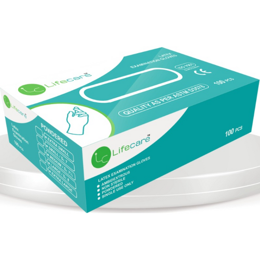 LATEX EXAMINATION GLOVES -S