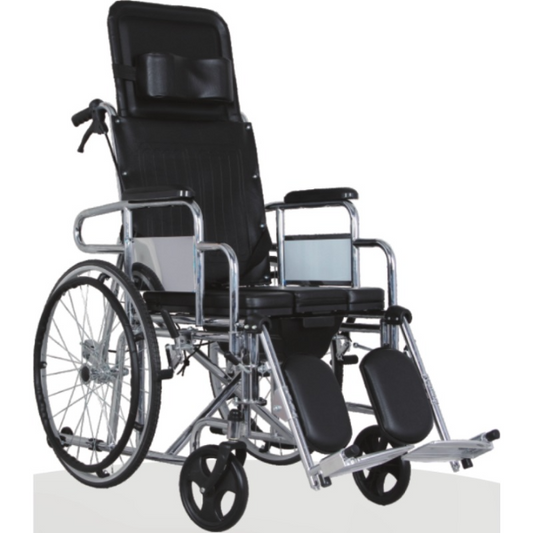 LC609GC-46 Commode wheelchair with backrest reclining 90º-180º