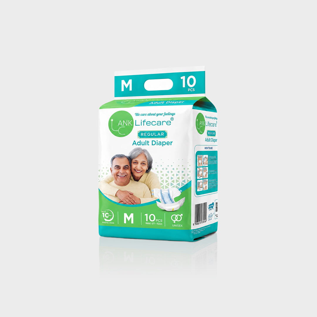 Adult Diaper Regular - Tape Style, Extra Absorbent, Unisex (Pack of 10)