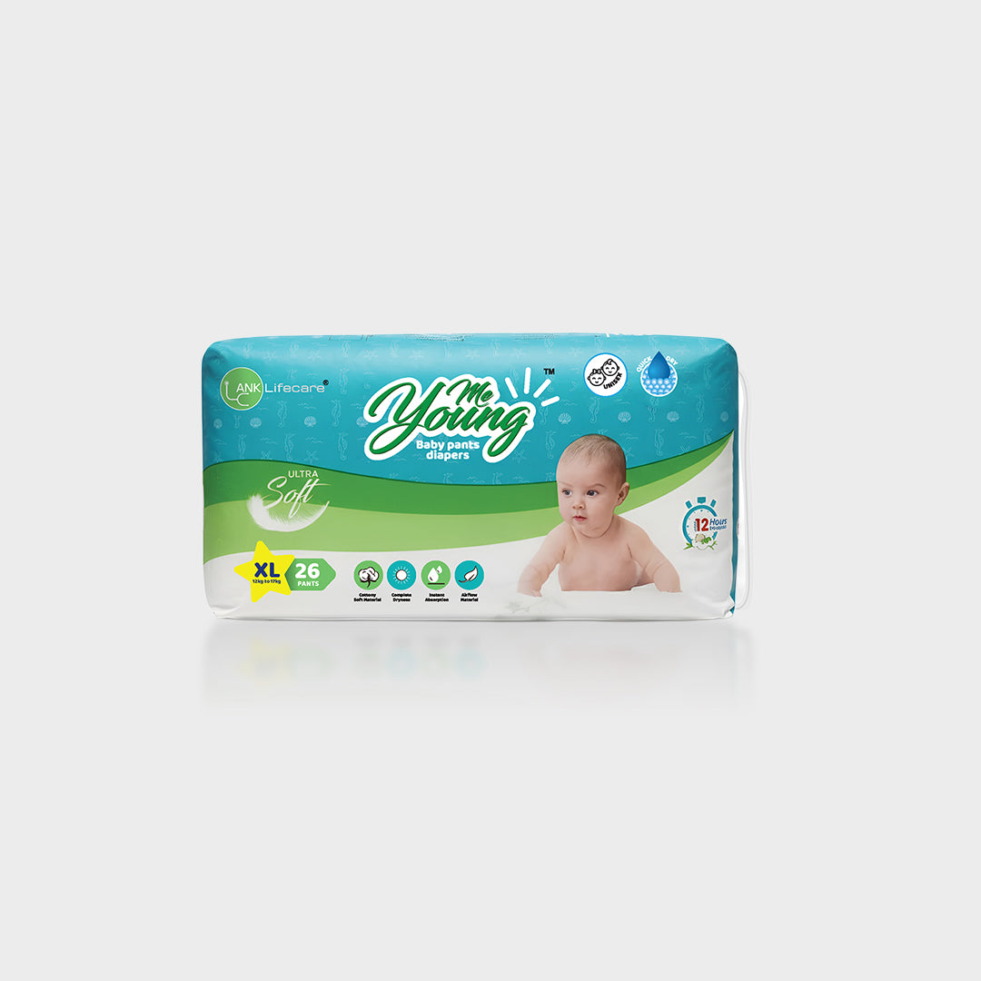 Me Young Baby Pant Diapers - Ultra Soft, Air Flow, 12-Hour Protection